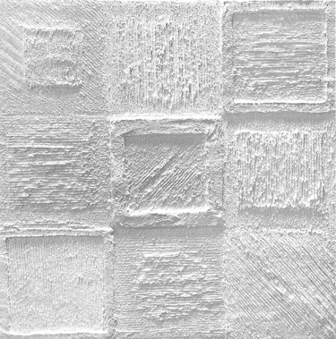 Картина под названием "White square" - Amadesi Claudia, Подлинное произведение искусства, Акрил Установлен на Деревянная рам…