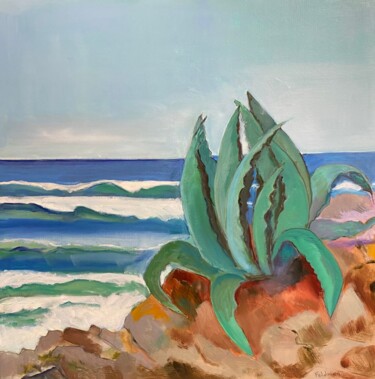 Pittura intitolato "Temps de Cactus" da Claudia Feldman, Opera d'arte originale, Olio