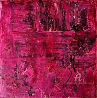 Картина под названием "Pink 2" - Claudia Maria Ulrich, Подлинное произведение искусства, Масло