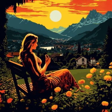 "SUMMER NIGHTS IN SW…" başlıklı Dijital Sanat Claudia Sauter (Poptonicart) tarafından, Orijinal sanat, Dijital Resim