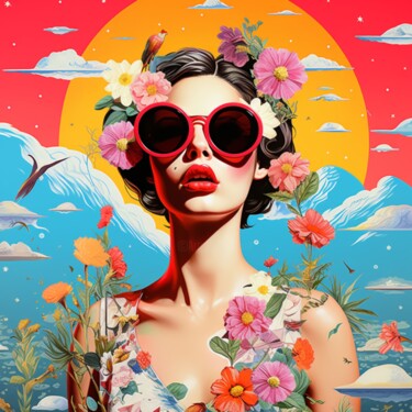 Digital Arts titled "FUN SUMMER 2" by Claudia Sauter (Poptonicart), Original Artwork, Digital Painting