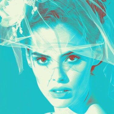 "WEDDING DAY WOMAN" başlıklı Tablo Claudia Sauter (Poptonicart) tarafından, Orijinal sanat, Dijital Kolaj