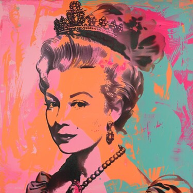 Painting titled "MARIE ANTOINETTE PO…" by Claudia Sauter (Poptonicart), Original Artwork, Digital Collage