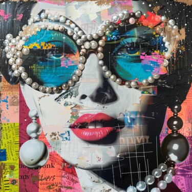 Painting titled "PEARL VIBRANT" by Claudia Sauter (Poptonicart), Original Artwork, Digital Collage