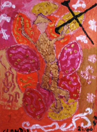 Malerei mit dem Titel "Chorégraphie auréol…" von Claudie Savelli (CLAUDIE-SAVELLI-CLAUDIO), Original-Kunstwerk, Acryl Auf Ke…