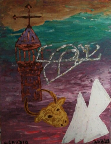 Pintura titulada "Tour de constance e…" por Claudie Savelli (CLAUDIE-SAVELLI-CLAUDIO), Obra de arte original, Acrílico Monta…