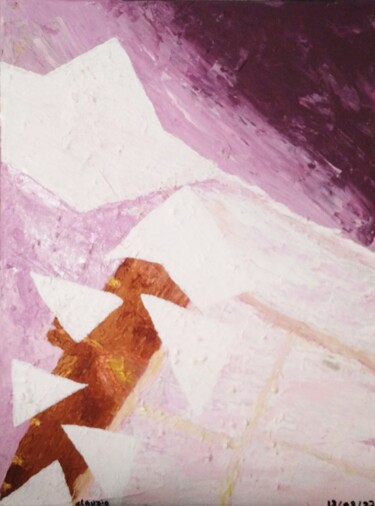 Pintura titulada "Mirage ,les salins…" por Claudie Savelli (CLAUDIE-SAVELLI-CLAUDIO), Obra de arte original, Acrílico Montad…