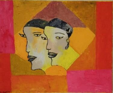 Malerei mit dem Titel "Miroir" von Claudie Savelli (CLAUDIE-SAVELLI-CLAUDIO), Original-Kunstwerk, Acryl Auf Keilrahmen aus H…