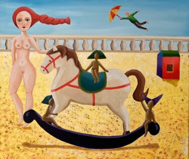Painting titled "Seduction" by Claudine Brantes, Original Artwork, Acrylic