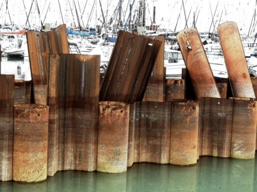 Fotografia intitulada "Port HALIGUEN VENDU" por Claudine Ziga, Obras de arte originais, Fotografia Manipulada