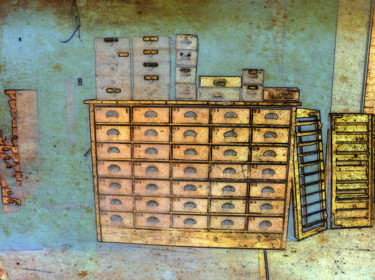 Photographie intitulée "35 tiroirs, pour y…" par Claudine Ziga, Œuvre d'art originale
