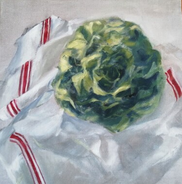 Peinture intitulée "Salade" par Claudine Pochat, Œuvre d'art originale, Huile