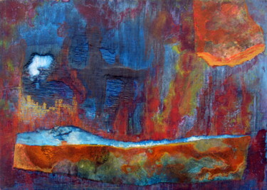 Malarstwo zatytułowany „The forge of Hephae…” autorstwa Claudio Boczon, Oryginalna praca, Akryl Zamontowany na Panel drewnia…