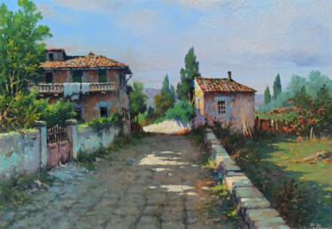 Painting titled "One day in Toscana…" by Claudio Pallini, Original Artwork, Oil Mounted on Other rigid panel