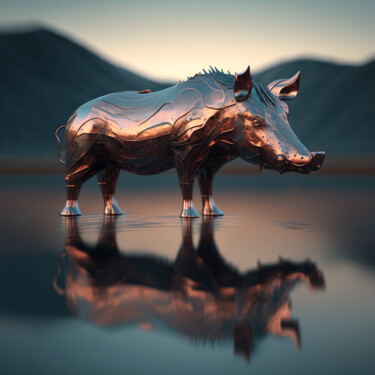 Arte digital titulada "wild pig" por Claudio Pincas Feldman, Obra de arte original, Imagen generada por IA