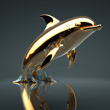Arte digital titulada "Dolphin" por Claudio Pincas Feldman, Obra de arte original, Imagen generada por IA