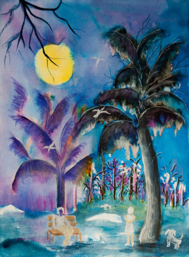 Peinture intitulée "Colordreams-30" par Claudy, Œuvre d'art originale, Encre