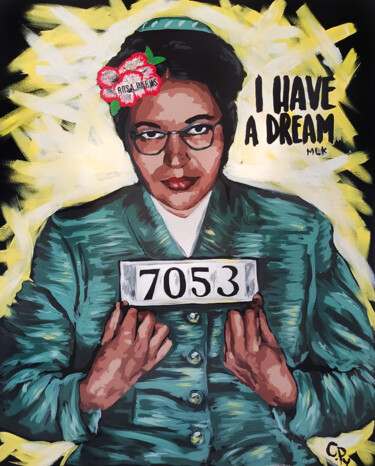 Pintura intitulada "Rosa Parks" por Clémence Powney, Obras de arte originais, Acrílico