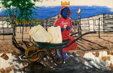 Картина под названием ""The Land of Hopes…" - Clement Mohale, Подлинное произведение искусства, Акрил