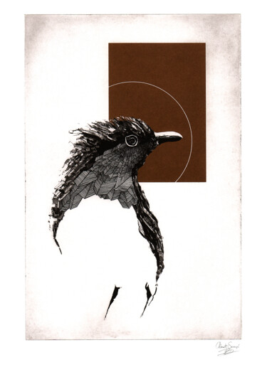 Отпечатки и Гравюры под названием "The Robin" - Clement Scarpi, Подлинное произведение искусства, гравюра