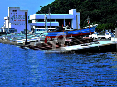 Photography titled "Dock for Fishing Bo…" by Clement Tsang, Original Artwork, Digital Photography