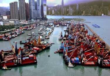 Photographie intitulée "HK13-Construction S…" par Clement Tsang, Œuvre d'art originale, Photographie numérique