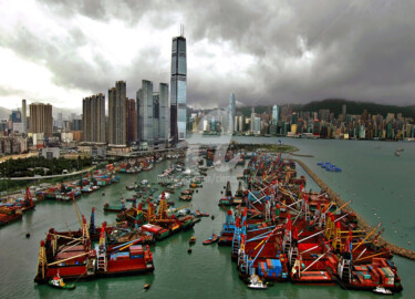 Fotografie mit dem Titel "HK19-Construction S…" von Clement Tsang, Original-Kunstwerk, Digitale Fotografie