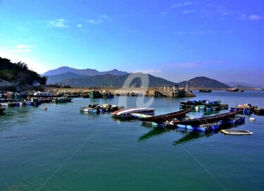 Fotografia intitolato "HK69-Fishing Boat f…" da Clement Tsang, Opera d'arte originale, Fotografia digitale