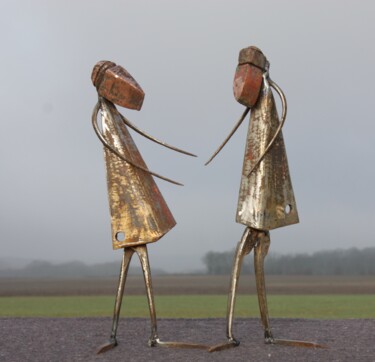 Sculpture titled "SOLDER LOVE" by Clive Manuel, Original Artwork, Metals