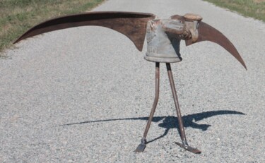 Sculpture titled "BIRD" by Clive Manuel, Original Artwork, Metals