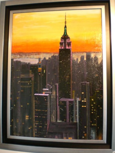 Painting titled "Empire State Buildi…" by Cloper, Original Artwork, Acrylic