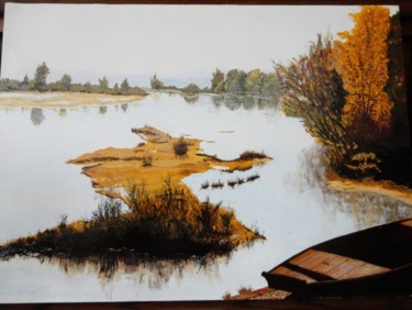 Painting titled "Couleurs de Loire" by Cloper, Original Artwork, Acrylic