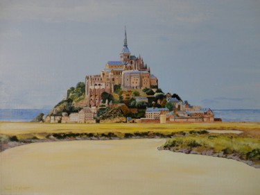 Schilderij getiteld "Le Mont" door Cloper, Origineel Kunstwerk, Acryl