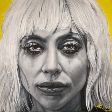 Pintura intitulada "Lady Gaga (Harley Q…" por Clotaire Charriere, Obras de arte originais, Óleo