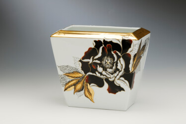 Design getiteld "Vase pivoine" door Clotilde Ruegg, Origineel Kunstwerk, Tabel kunst