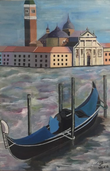 Peinture intitulée "Venise" par Lei Chen, Œuvre d'art originale