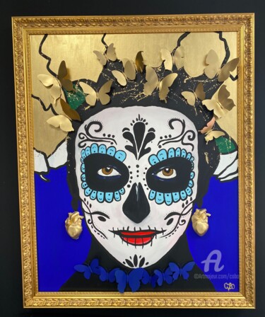 Painting titled "LA MUERTE" by Cobo, Original Artwork, Acrylic