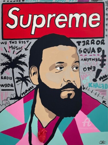 Pintura titulada "Dj. Khaled" por Cobo, Obra de arte original, Acrílico