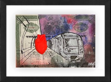 Painting titled "Subway" by Cobo, Original Artwork, Acrylic