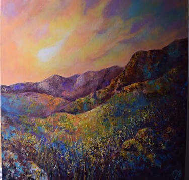 Картина под названием "Evening Colour" - Colette Baumback, Подлинное произведение искусства, Акрил Установлен на Деревянная…