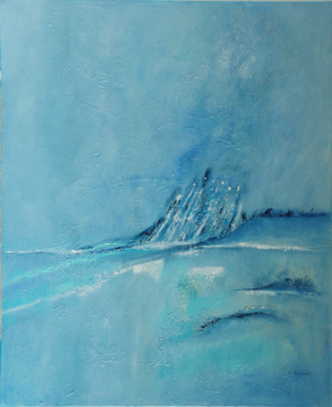 Pittura intitolato "OCEAN-2" da Colette Pisanelli, Opera d'arte originale, Olio