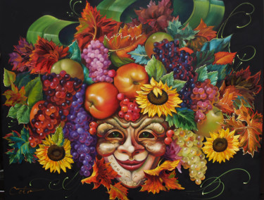 Peinture intitulée "MASQUE "Carnaval de…" par Colo, Œuvre d'art originale