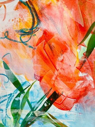 Pittura intitolato "A Flower Is Still A…" da Connie O’Connor, Opera d'arte originale, Acrilico
