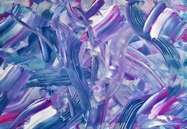 Schilderij getiteld "Purple and Blue Med…" door Connie Whelan, Origineel Kunstwerk, Acryl