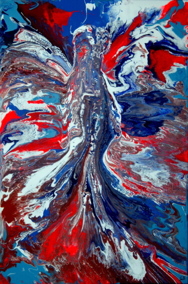 Painting titled "Angel of happiness…" by Conrad Bloemers, Original Artwork, Acrylic