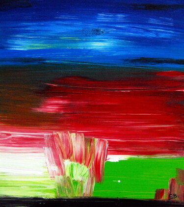 Peinture intitulée "Landscape on mars (…" par Conrad Bloemers, Œuvre d'art originale, Huile