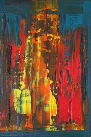 Schilderij getiteld "CB 26 (Abstract lan…" door Conrad Bloemers, Origineel Kunstwerk, Olie