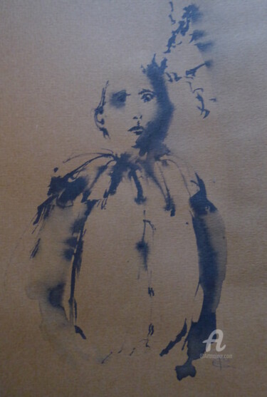 Peinture intitulée "Petit homme I" par Constance Robine, Œuvre d'art originale, Encre