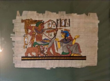 Pintura titulada "Egyptian papyrus pa…" por Constanta P, Obra de arte original, Pigmentos