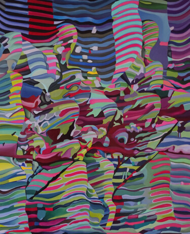 Pittura intitolato "Camouflage" da Constantin Roucault, Opera d'arte originale, Olio